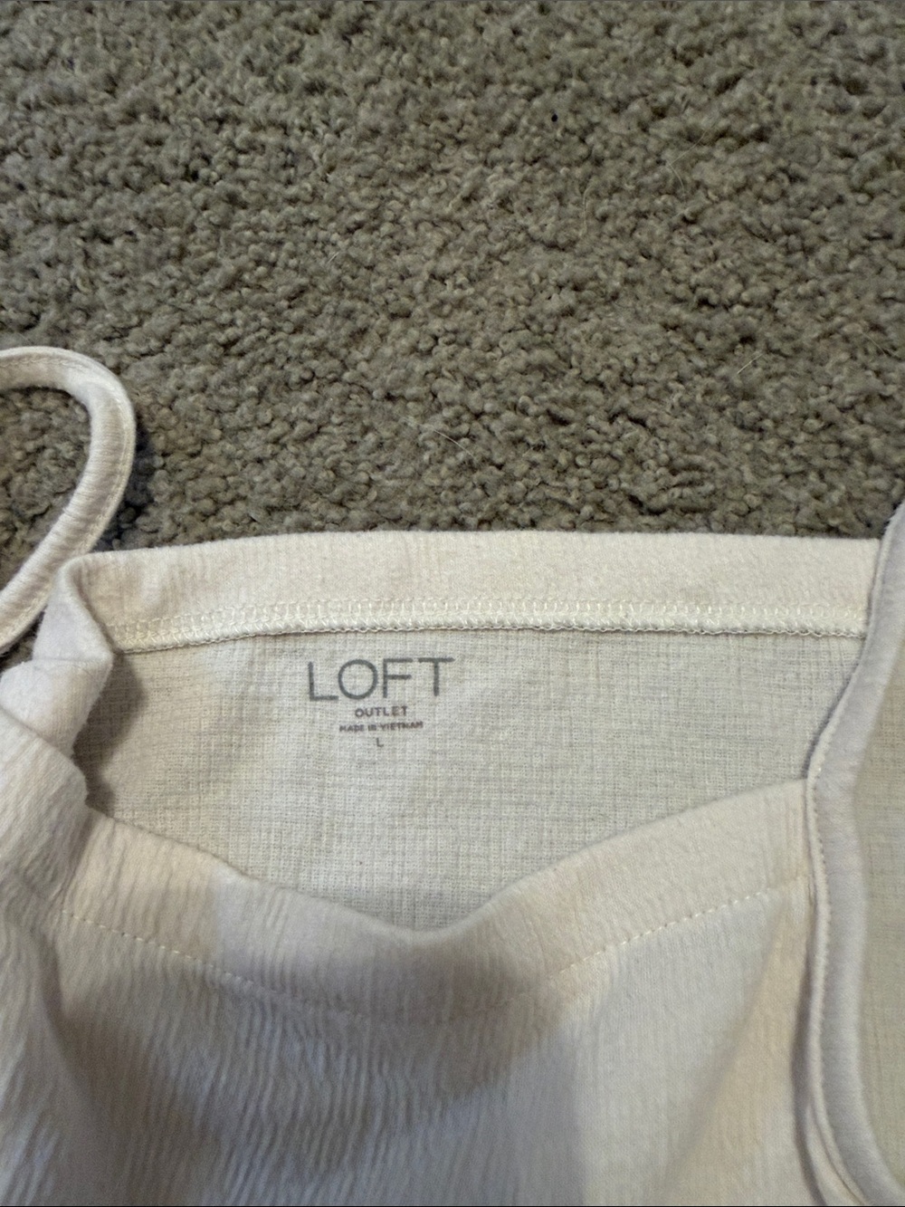 LOFT Cream Spaghetti Strap Camisole - Picture 2 of 3